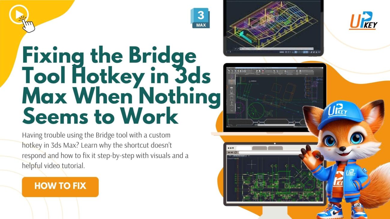 Fixing the Bridge Tool Hotkey in 3ds Max When Nothing Seems to Work