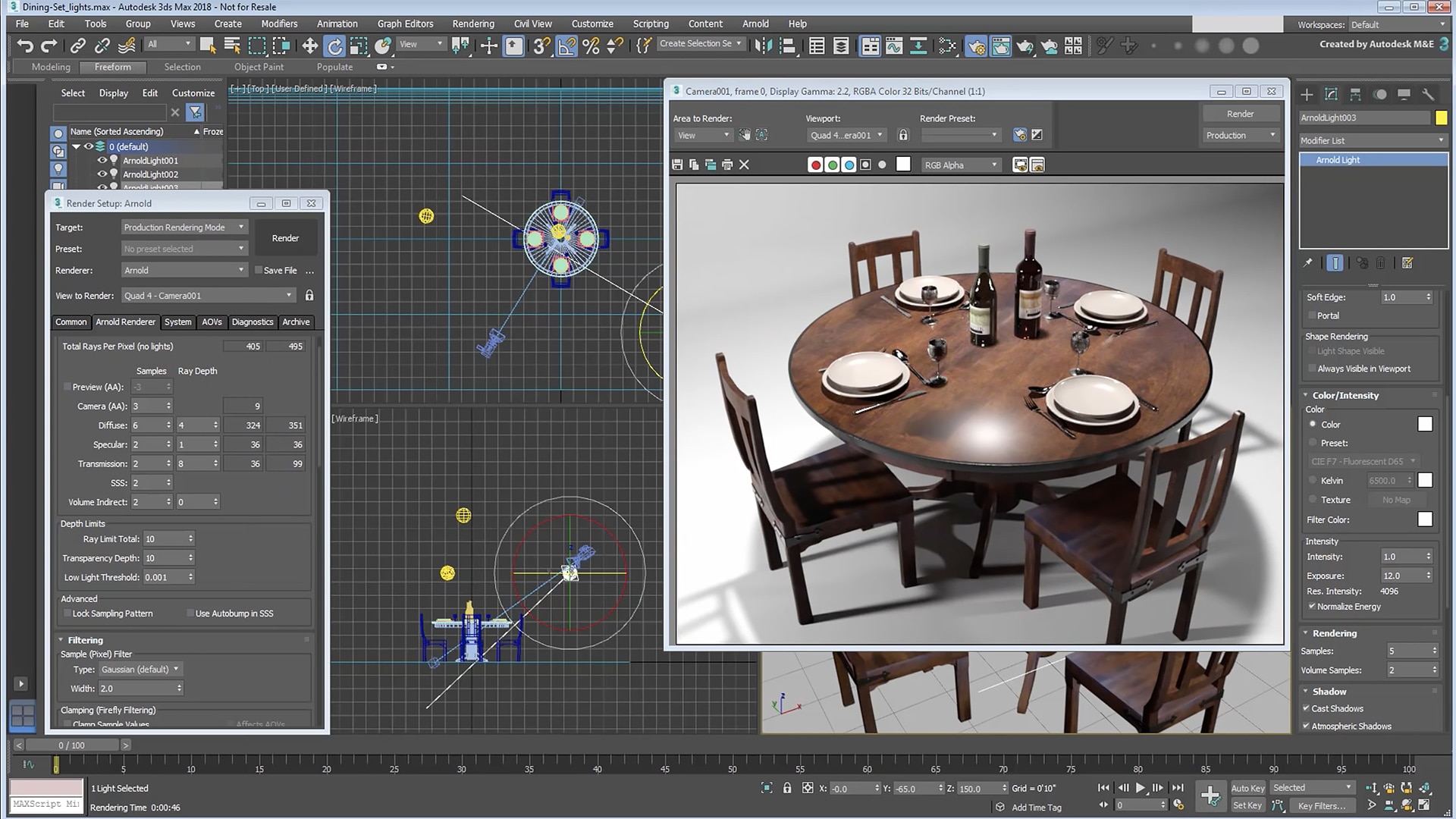 3ds Max modeling and rendering
