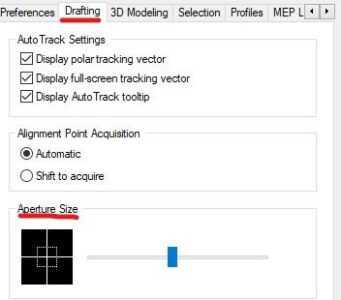 Adjusting AutoCAD snap magnet aperture size