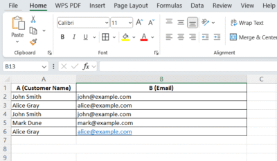 Example -How to Remove Duplicates in Excel