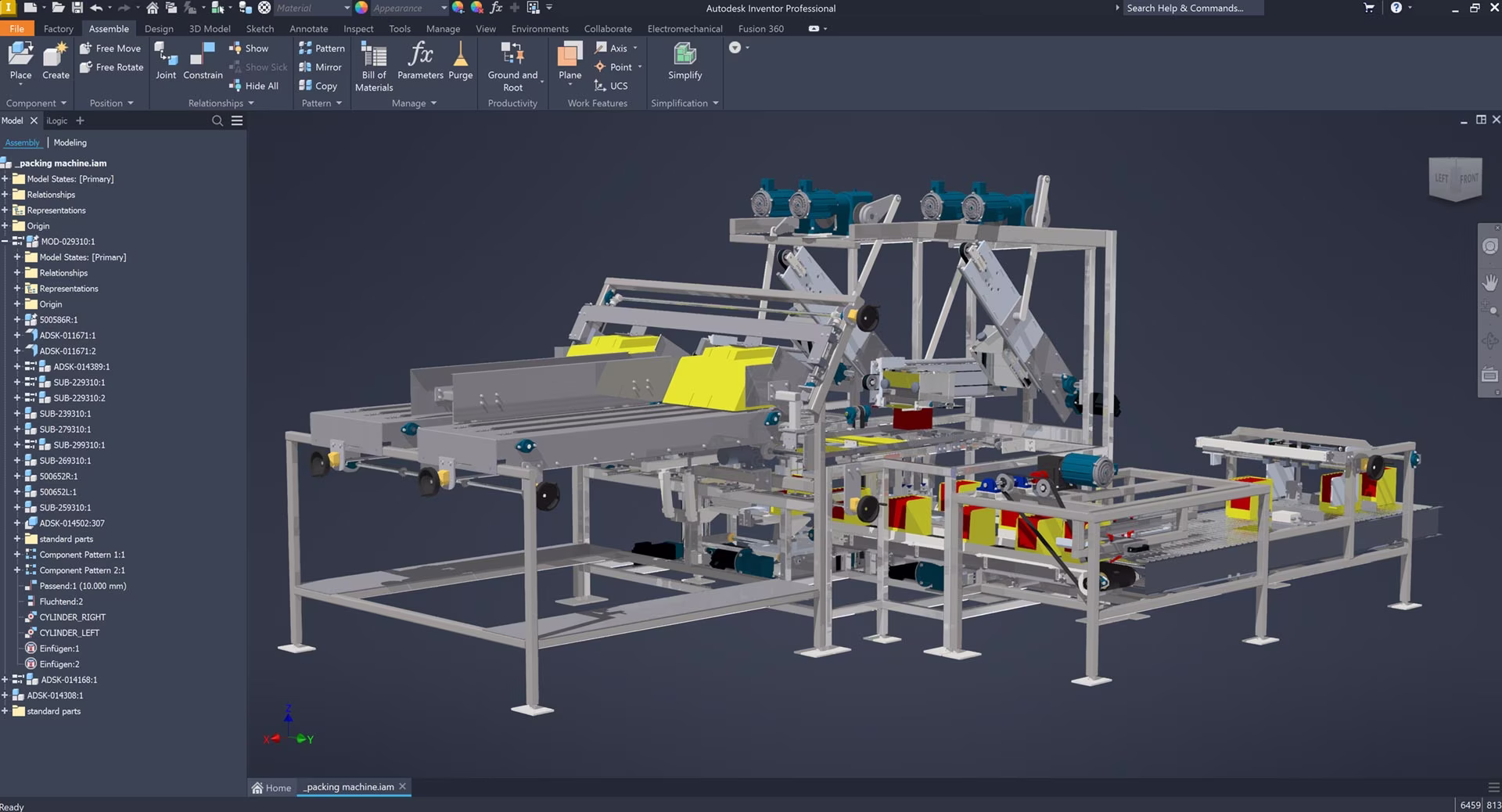 Inventor Professional 3D parametric modeling interface with advanced design tools