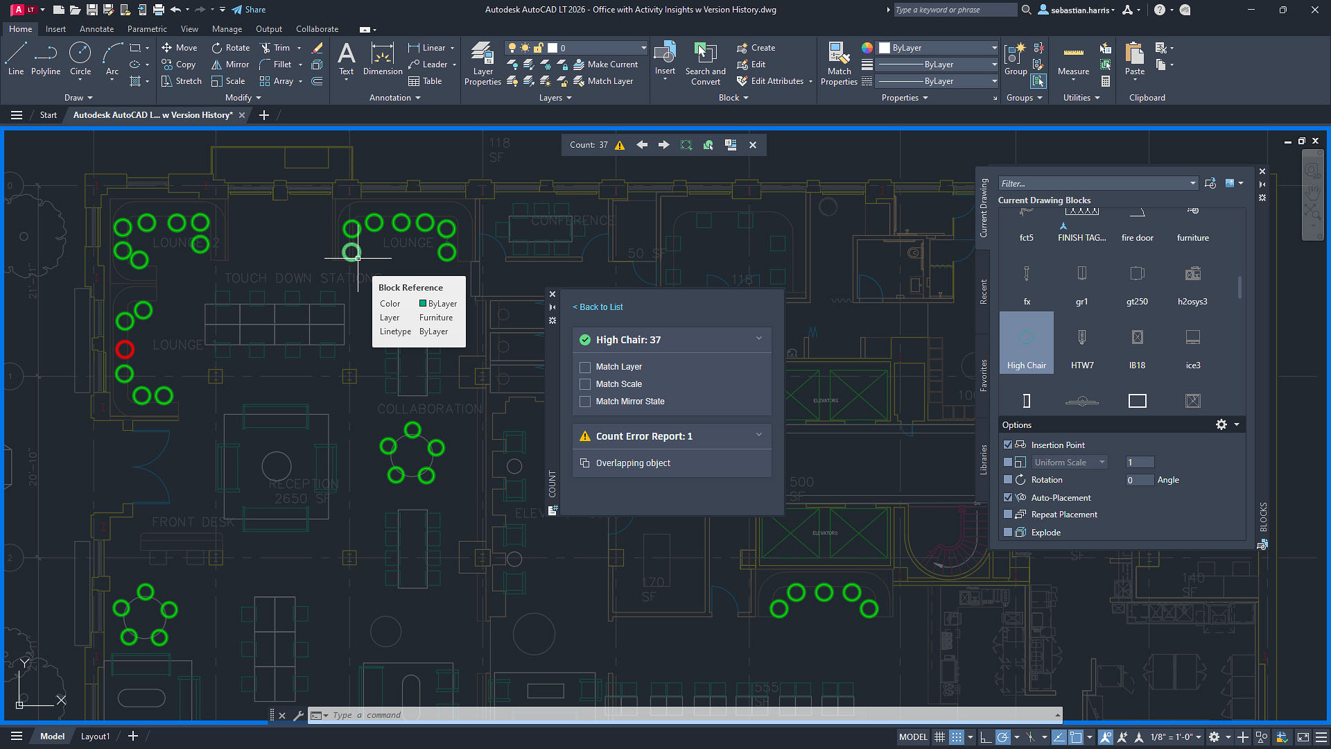 AutoCAD LT layer management and drawing organization features