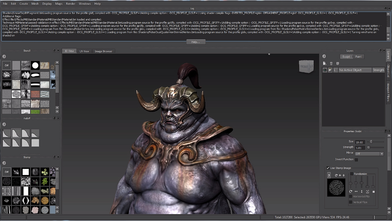 Mudbox texture painting and material editing