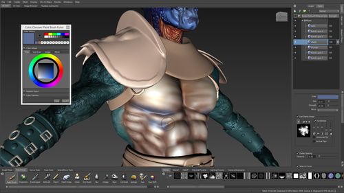 Mudbox high-resolution character sculpting