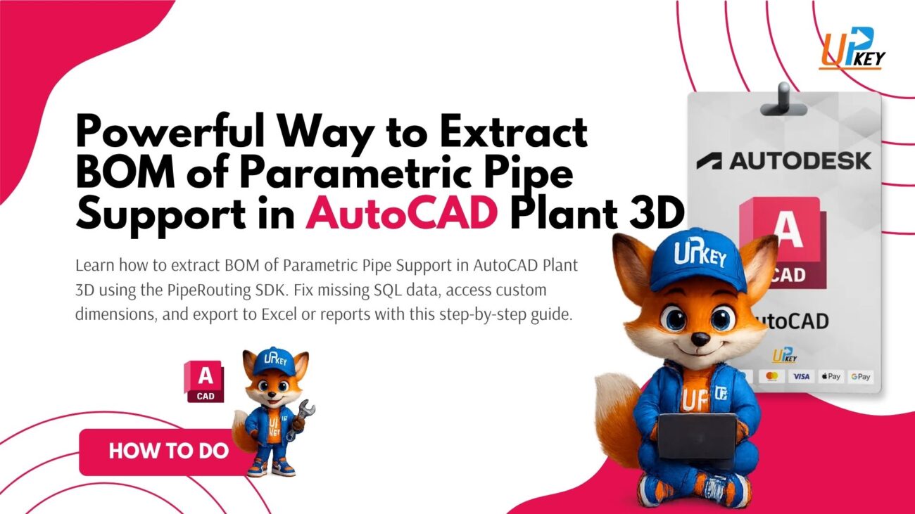 Powerful Way to Extract BOM of Parametric Pipe Support in AutoCAD Plant 3D
