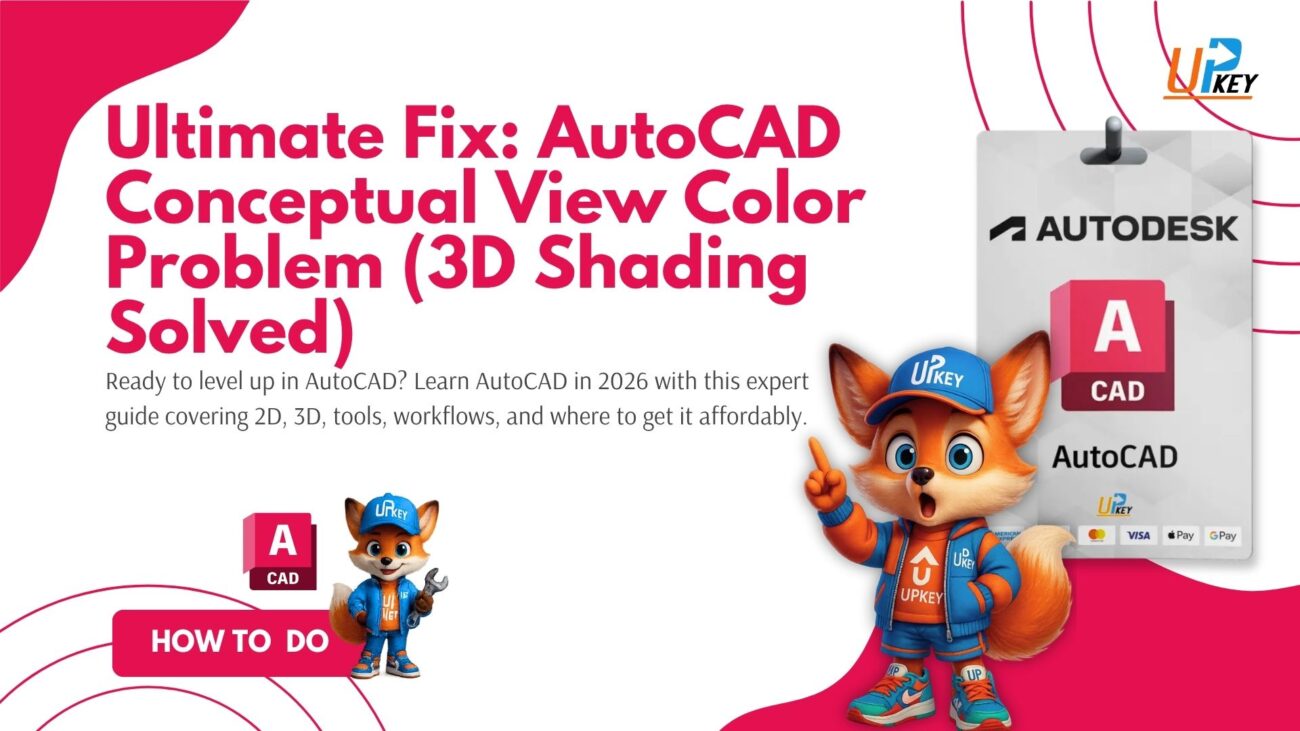 Ultimate Fix: AutoCAD Conceptual View Color Problem (3D Shading Solved)