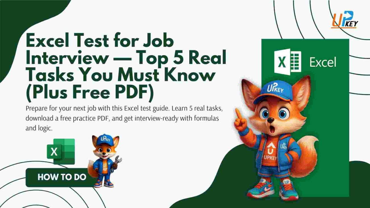 Excel Test for Job Interview — Top 5 Real Tasks You Must Know (Plus Free PDF)