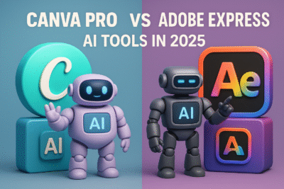 Canva Pro vs Adobe Express - AI Tools in 2025